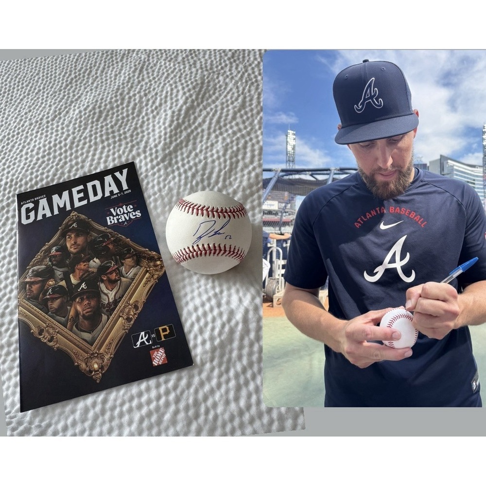 Dylan‎ Lee Autographed Rawlings Baseball Atlanta Braves 6-5-2026